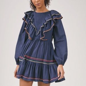 Something Navy Jolie Embroidered Dress